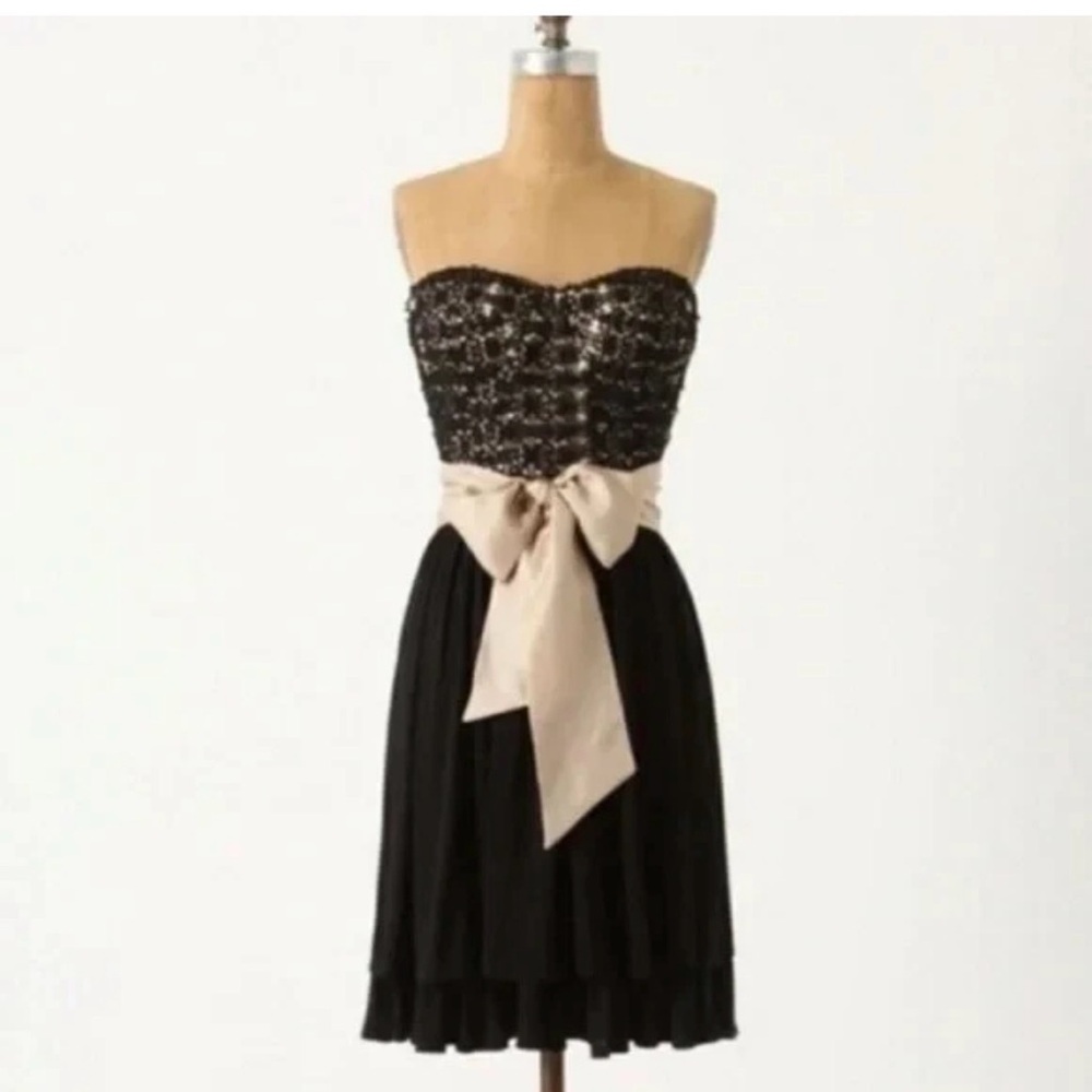 Anthropologie Lil Strapless Fete Dress